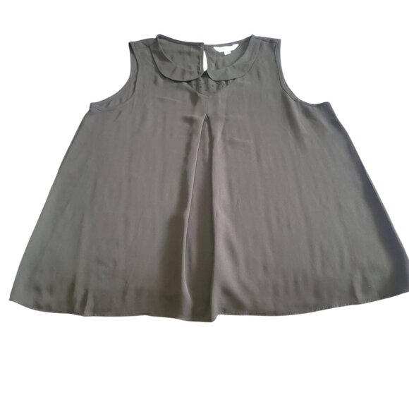 NWOT-Charming Charlie Womens Sleeveless Chiffon Blouse, Black, Size L - Picture 1 of 3